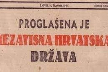 10. travnja 1941. Slavko Kvaternik proglasio Nezavisnu Državu Hrvatsku