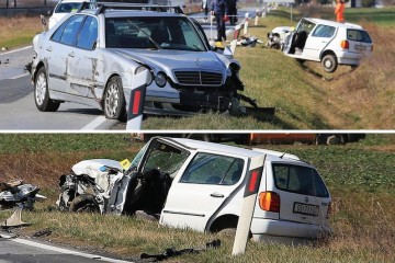 U sudaru kamiona i dva auta kod Osijeka troje ozlijeđenih