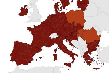 ECDC objavio novu koronakartu, gotovo cijela Europa u tamnocrvenom