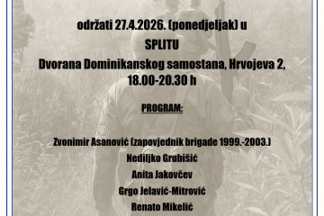 „Hrvatska vas zove“ u Splitu: Tribina o 4. gardijskoj brigadi „Pauci“ povodom 35. obljetnice
