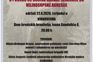 „Hrvatska vas zove“ stiže u Vinkovce: Obilježavanje 35. obljetnice obrane Slavonije