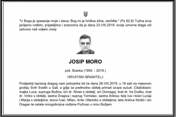 Posljednji pozdrav ratniku - Josip Moro