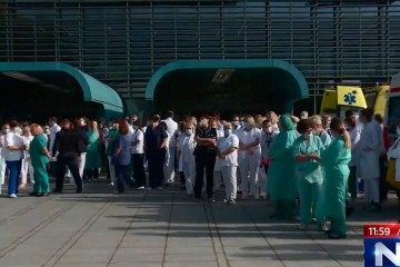 Pobuna zdravstvenih radnika u KB Dubravi: Zdravstveni radnici KB-a Dubrava ponovno prosvjeduju