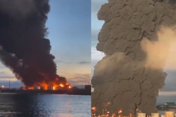 (VIDEO) ZA SVE JE KRIV DRON? Ogroman požar u skladištu nafte na Krimu, sve službe na terenu