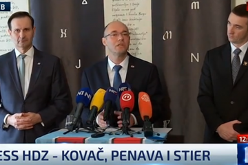 IGRE PRIJESTOLJA Kovač, Stier i Penava na konferenciji: Kovač potvrdio: Ja sam kandidat za predsjednika HDZ-a, Stier za potpredsjednika, a Penava za zamjenika