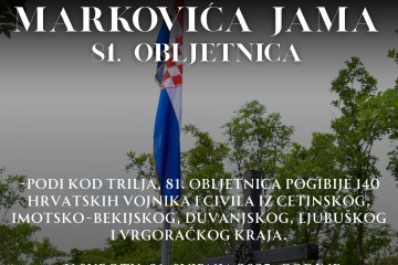 U subotu obilježavanje 81. obljetnice komunističkog zločina u Markovića jami