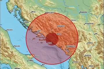 Prilično jak potres magnitude 4.0 zatresao Dalmaciju