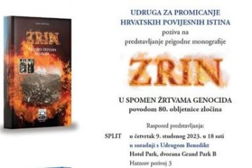 Predstavljanje monografije „Zrin – u spomen žrtvama genocida“ u Splitu