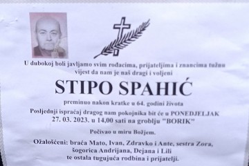 ZBOGOM BRANITELJU...STIPE... - POSLJEDNI POZDRAV