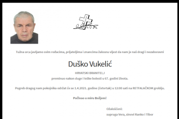 Duško Vukelić - Hrvatski branitelj 1954. - 2021.