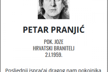 Petar Pranjić - Hrvatski branitelj 1959. - 2021.