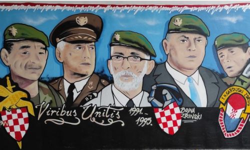 FOTO Ovo je mural u Velikoj Gorici posvećen pripadnicima ratnih postrojbi HV-a zbog kojeg se neki građani bune