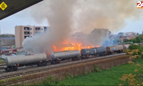 Veliki požar barake kod osječkog kolodvora: Vatrogasci spriječili širenje vatre