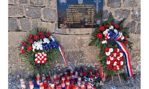 Podno Tulovih greda otkrivena spomen-ploča sedmorici pripadnika 133. brigade HV-a